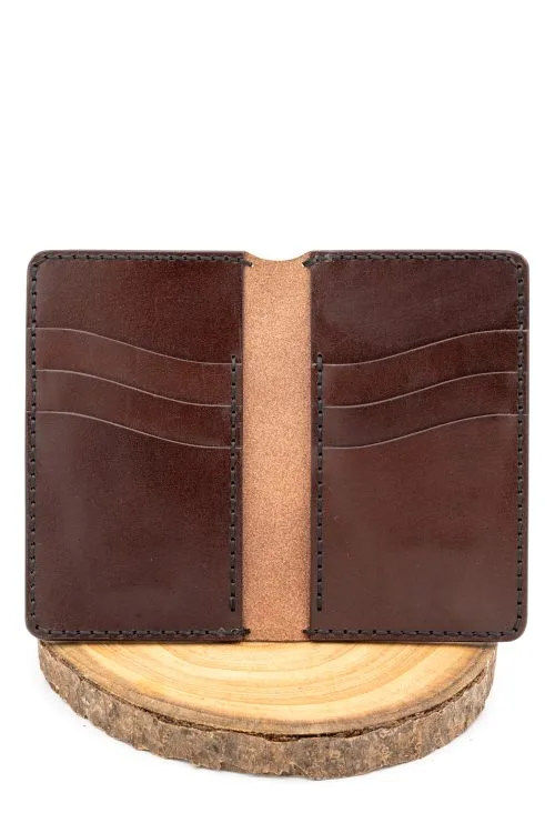 portofel talon auto piele vegetala tempesti italia detaliu cusatura saddle stitch